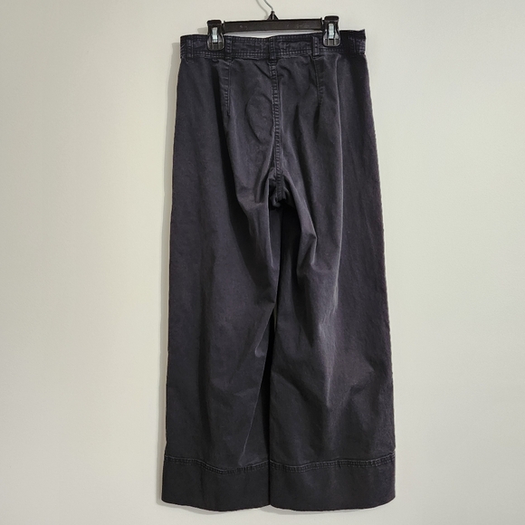 SOLD 🌟 Everlane Black The Lightweight Wide-Leg Crop Chino Pants Size 0 - Picture 8 of 16